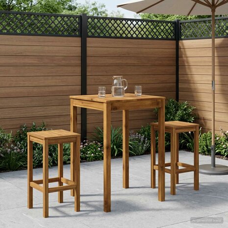 Tuin Bartafel Naturel 70 x 68,5 x 105 cm Massief Acaciahout 1