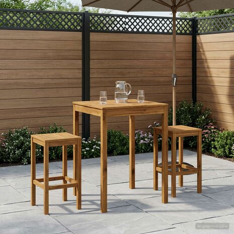 Tuin Bartafel Naturel 80 x 80,5 x 105 cm Massief Acaciahout 1