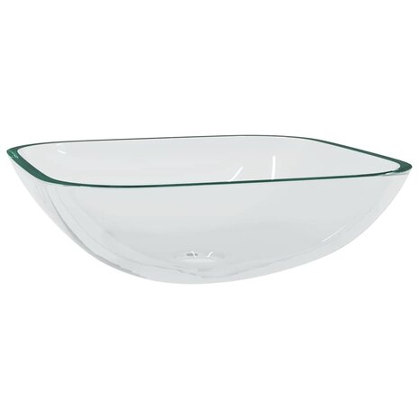 Wasbak 42x42x14 cm glas transparant 2
