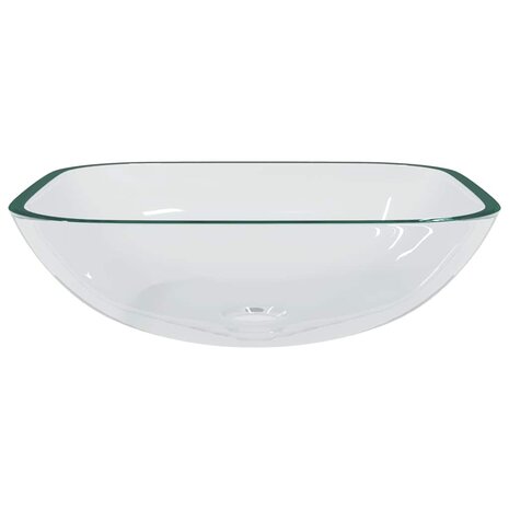 Wasbak 42x42x14 cm glas transparant 3