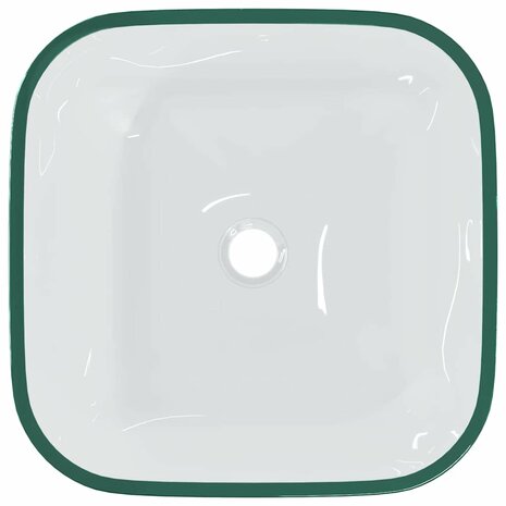 Wasbak 42x42x14 cm glas transparant 4