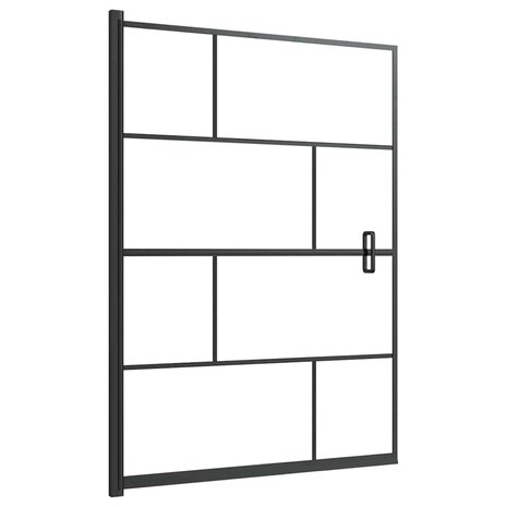 Douchewand 100x140 cm ESG zwart 2