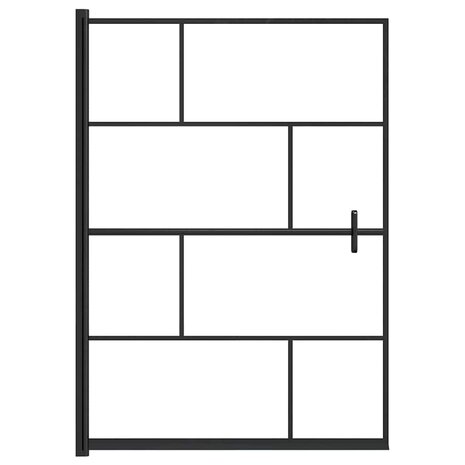 Douchewand 100x140 cm ESG zwart 3
