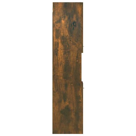 Badkamerkast 30x30x130 cm bewerkt hout gerookt eikenkleurig 8