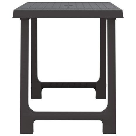 Campingtafel hout-look 79x56x64 cm PP antracietkleurig 4