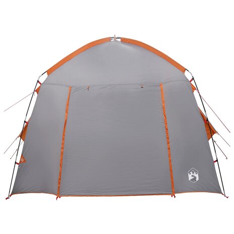 Huisje Tent 3-persoons Grijs en Oranje Polyester 5