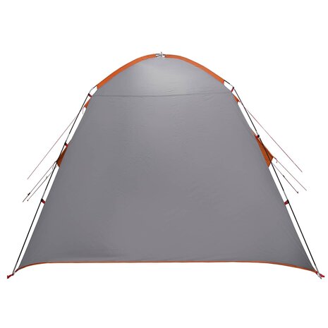 Huisje Tent 3-persoons Grijs en Oranje Polyester 7