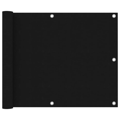 Balkonscherm 75x400 cm oxford stof zwart 1