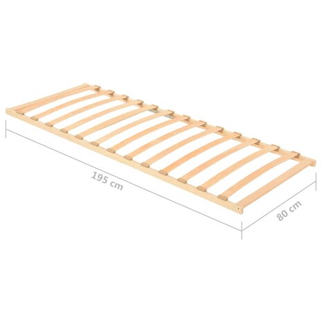 Lattenbodem met 13 latten 80x200 cm 7