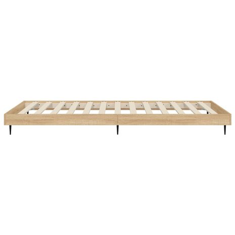 Bedframe zonder matras hout sonoma eikenkleurig 75x190 cm 7