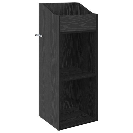 Platenkast Zwart eiken 36 x 36 x 95,5 cm Bewerkt hout 2