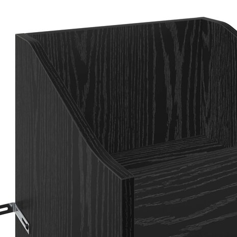 Platenkast Zwart eiken 36 x 36 x 95,5 cm Bewerkt hout 7