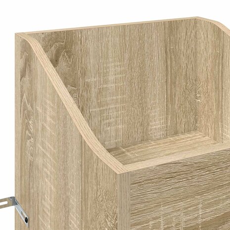 Platenkast Sonoma Eiken 36 x 36 x 95,5 cm Bewerkt hout 7