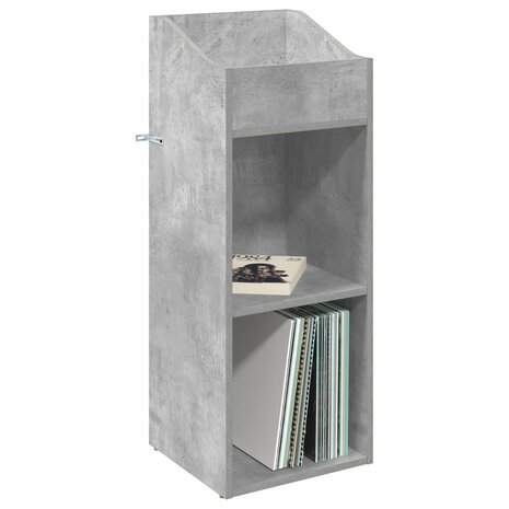 Platenkast Betongrijs 36 x 36 x 95,5 cm Bewerkt hout 3