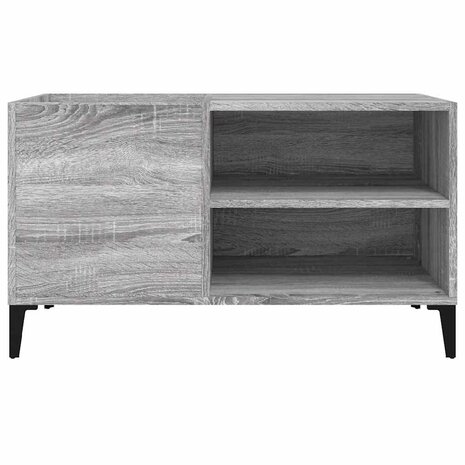 Platenkast 84,5x38x48 cm bewerkt hout grijs sonoma eikenkleurig 4