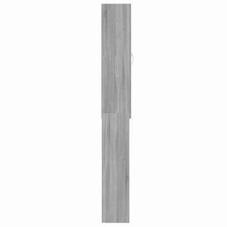 Wasmachinekast 64x25,5x190 cm grijs sonoma eikenkleurig 8