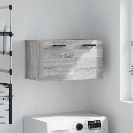 Wandkast 60x36,5x35 cm bewerkt hout grijs sonoma eikenkleurig 1