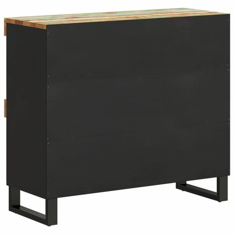 Bijzetkast 85x33x75 cm massief gerecycled hout 5