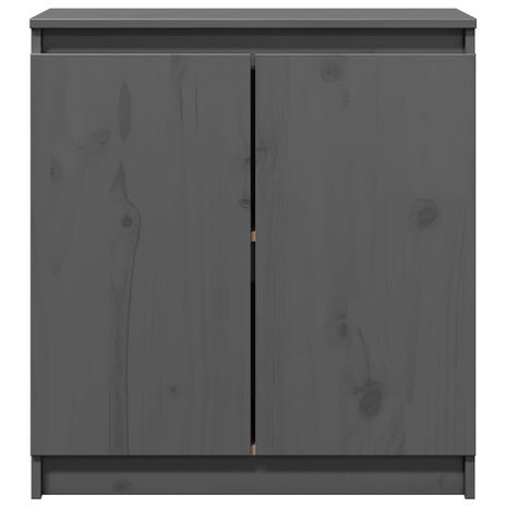 Bijzetkast 60x36x65 cm massief grenenhout grijs 5