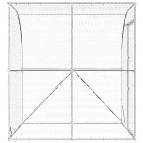 Kippenhok zilver 200 x 200 x 215 cm Gegalvaniseerd staal 5