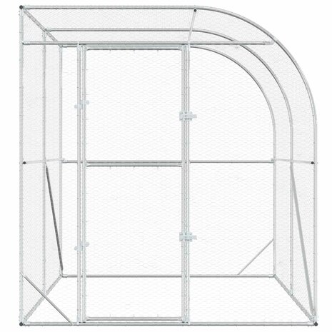 Kippenhok zilver 200 x 200 x 215 cm Gegalvaniseerd staal 4