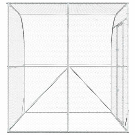 Kippenhok zilver 200 x 200 x 215 cm Gegalvaniseerd staal 5