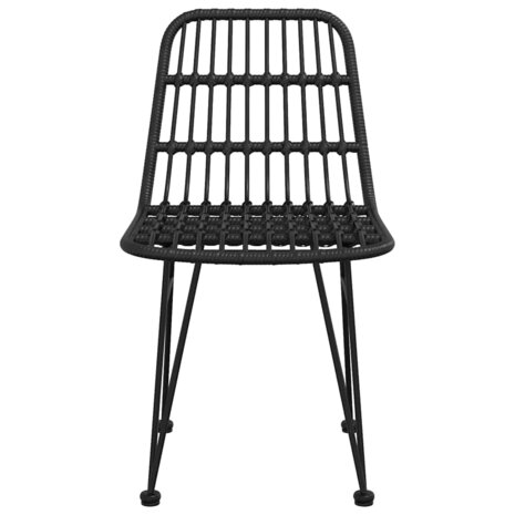 Tuinstoelen 2 st 48x62 84 cm PE rattan zwart 4