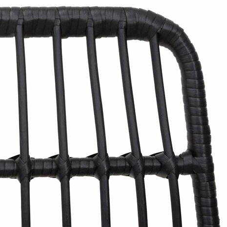 Tuinstoelen 2 st 48x62 84 cm PE rattan zwart 7