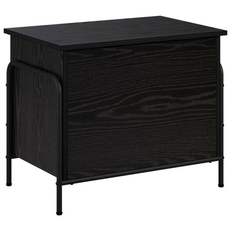 Opbergbox Zwart eiken 80 x 40 x 49,5 cm Bewerkt hout 5