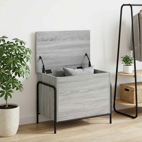 Opbergbox Grijs Sonoma 80 x 40 x 49,5 cm Bewerkt hout 1