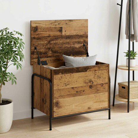 Opbergbox Oud hout 80 x 40 x 49,5 cm Bewerkt hout 1