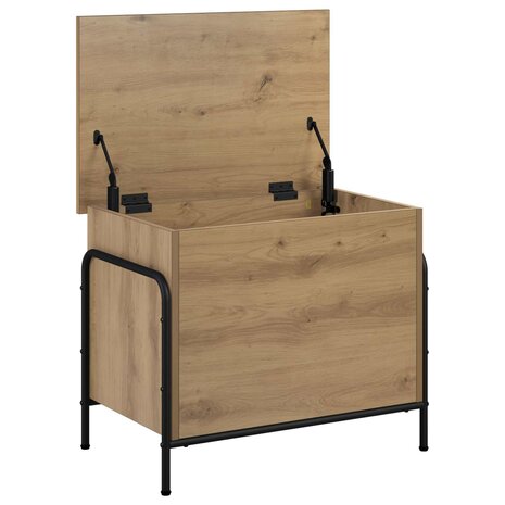 Opbergbox Artisanaal eiken 80 x 40 x 49,5 cm Bewerkt hout 3