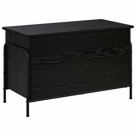 Opbergbox Zwart eiken 80 x 40 x 49,5 cm Bewerkt hout 2