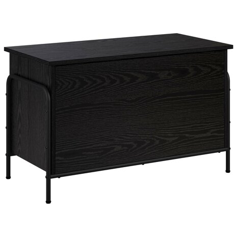Opbergbox Zwart eiken 80 x 40 x 49,5 cm Bewerkt hout 5