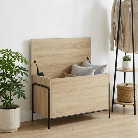 Opbergbox Sonoma Eiken 80 x 40 x 49,5 cm Bewerkt hout 1