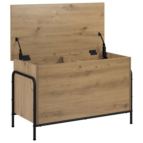Opbergbox Artisanaal eiken 80 x 40 x 49,5 cm Bewerkt hout 3