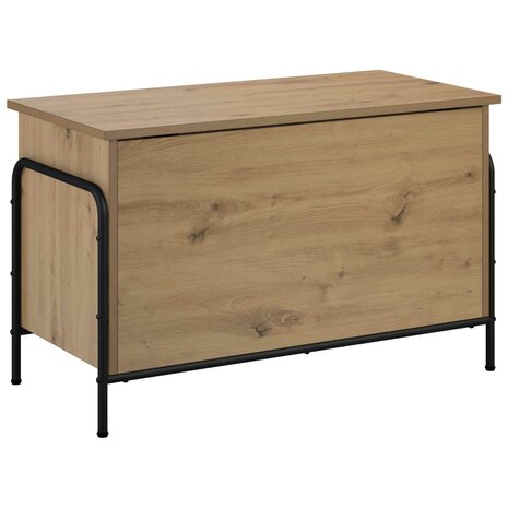 Opbergbox Artisanaal eiken 80 x 40 x 49,5 cm Bewerkt hout 5