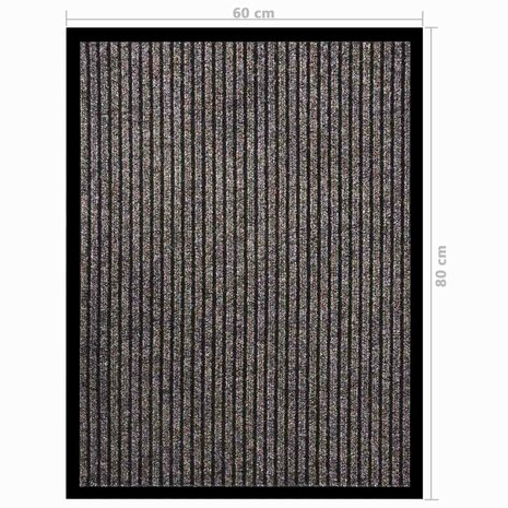 Deurmat 60x80 cm gestreept beige 6