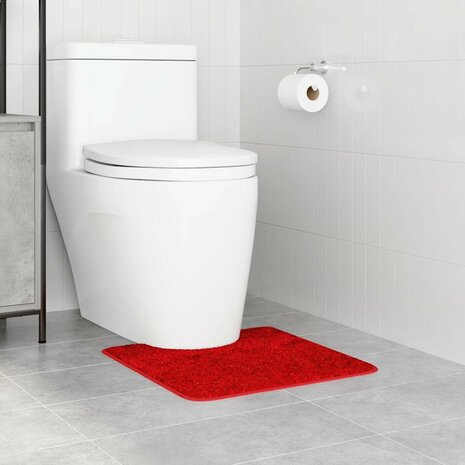 Antislip Badmat met Toilet Cut Rood 50 x 50 cm PP 3