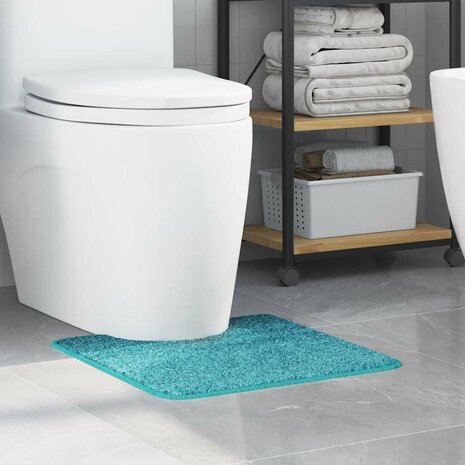 Antislip Badmat met Toilet Cut Turquoise 50 x 50 cm PP 1