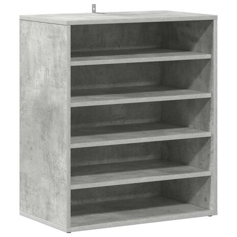 Schoenenkast 60x35x70 cm bewerkt hout betongrijs 2