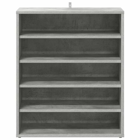 Schoenenkast 60x35x70 cm bewerkt hout betongrijs 4
