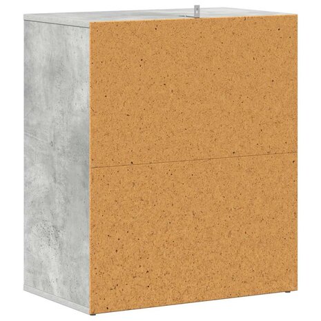Schoenenkast 60x35x70 cm bewerkt hout betongrijs 7