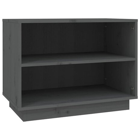 Schoenenkast 60x34x45 cm massief grenenhout grijs 2