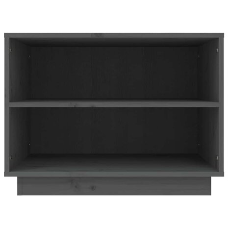 Schoenenkast 60x34x45 cm massief grenenhout grijs 5