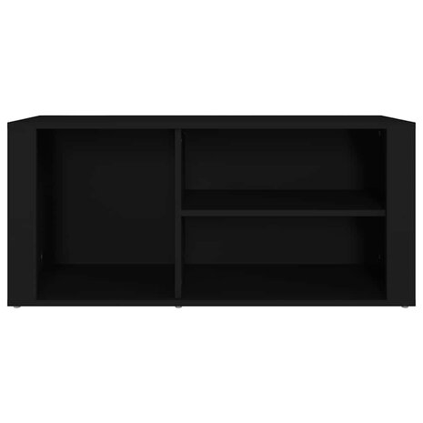 Schoenenkast 100x35x45 cm bewerkt hout zwart 5