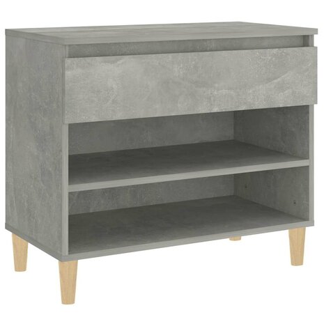 Schoenenkast 70x36x60 cm bewerkt hout betongrijs 2