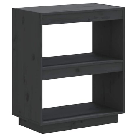Boekenkast 60x35x71 cm massief grenenhout grijs 2
