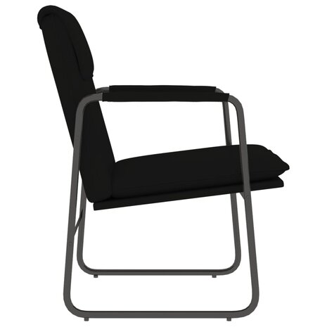 Loungestoel 55x64x80 cm kunstleer zwart 4