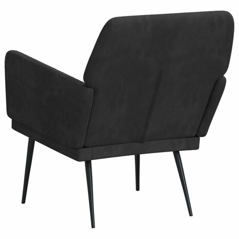 Fauteuil 62x79x79 cm fluweel zwart 5